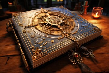The magic pages of the magic book summon arcane spells