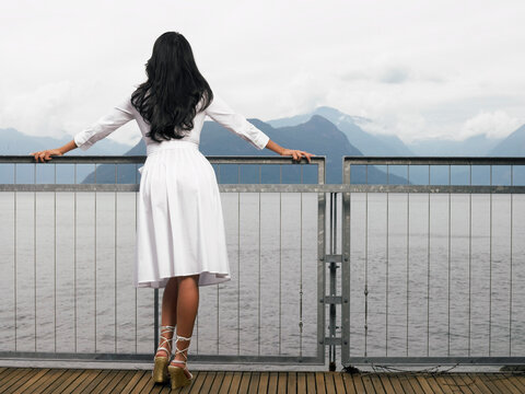 Woman Looking Out to Sea