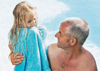 Father and Daughter Outdoors