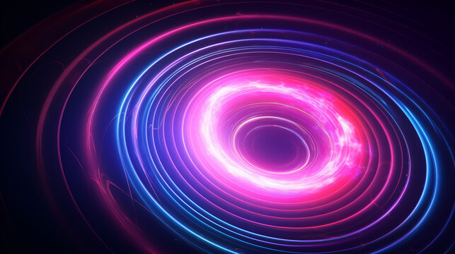 Vortex, neon realism, Doppler effect, iridescent, latent space
