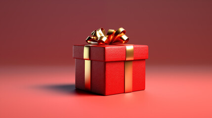 red gift box with bow