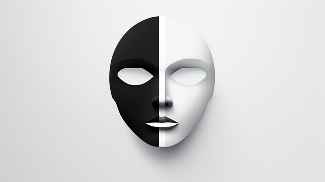 a black and white mask