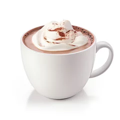 Fotobehang a cup of hot chocolate with whipped cream © Alexandru