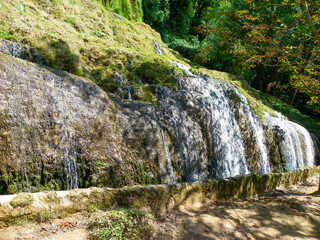 waterfall in the mountains