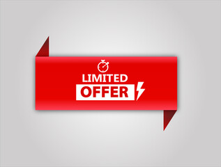 red flat sale web banner for limited offer