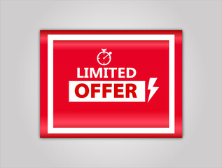 red flat sale web banner for limited offer