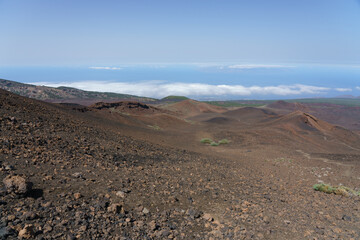 Typical volcanic landscape of Tenerife. Canary Islands. Spain.