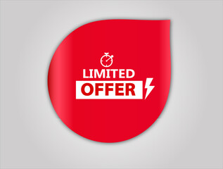 red flat sale web banner for limited offer