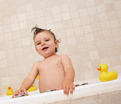 Baby Taking Bath