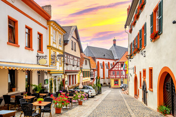 Altstadt, Oppenheim, Rheinland Pfalz, Deutschland  - obrazy, fototapety, plakaty