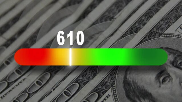 Credit score graphic. Personal finance health. 