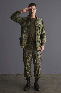 Soldier Saluting
