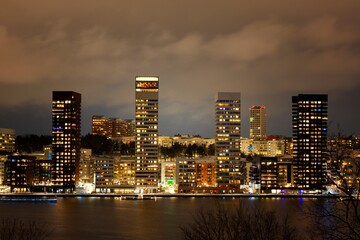 Fototapeta na wymiar Modern apartment buildings in Stockholm - Sweden