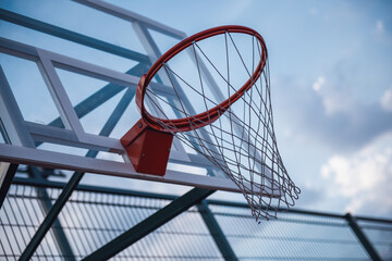 Basketball hoop outside
