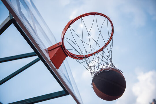 Basketball hoop outside