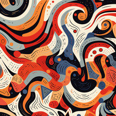 abstract pattern, waves, colorful 