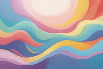 vintage groovy background in pastel colors