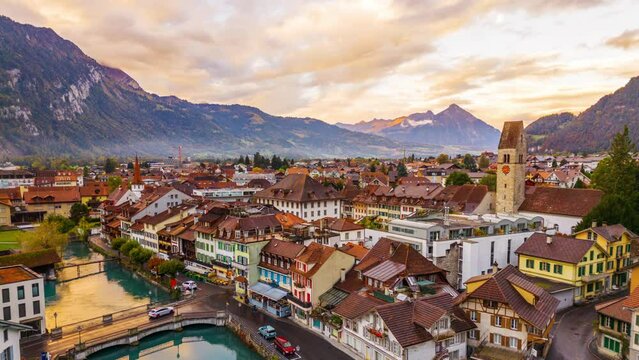 Interlaken, Switzerland overlooking the Aare River