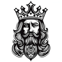 the playing king on a white backgroung vector illustration