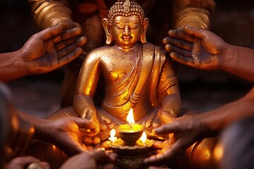 Fototapeta premium Hinduism: Ancient, diverse belief system with karma, dharma, and many deities; central to Indian culture. The Philosophical Foundations and Spiritual Exploration. Path to Moksha.