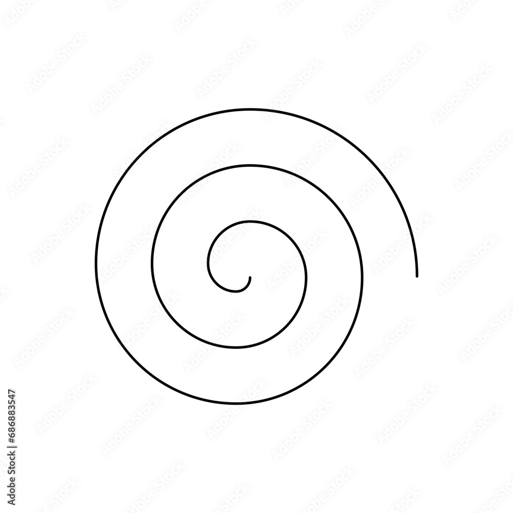 Poster a simple spiral isolated on transparent background