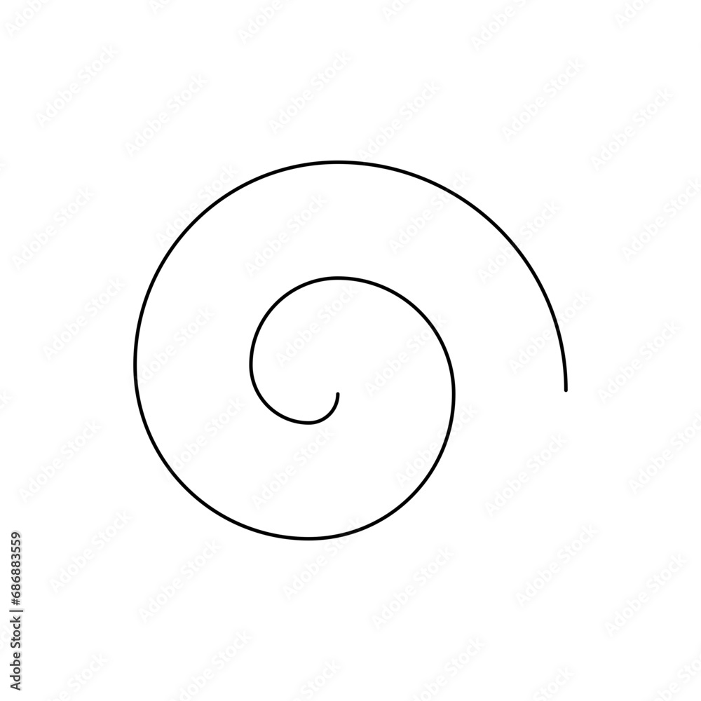 Poster a simple spiral isolated on transparent background