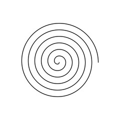 A simple spiral isolated on transparent background