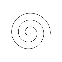 A simple spiral isolated on transparent background