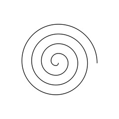 A simple spiral isolated on transparent background