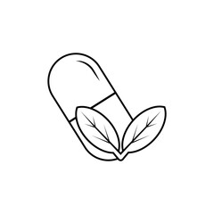 Vitamin Icon. Body Supplement Symbol - Vector.