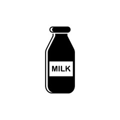 Bottle Milk Icon. Dairy Symbol.
