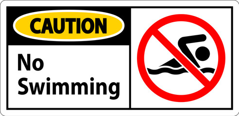 Caution Sign No Swimming