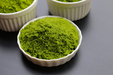 Wolffia globosa or swamp algae, water meal