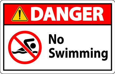 Danger Sign No Swimming