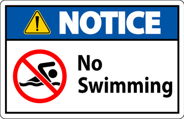 Notice Sign No Swimming