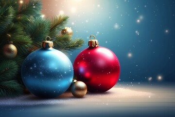 Fototapeta premium Realistic christmas background, digital art, Generative IA