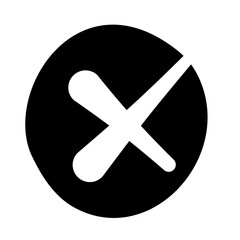 false symbols accept rejected black icon for evaluation