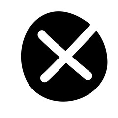 false symbols accept rejected black icon for evaluation