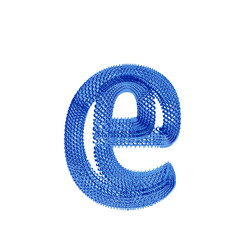 Symbol made of blue dollar signs. letter e