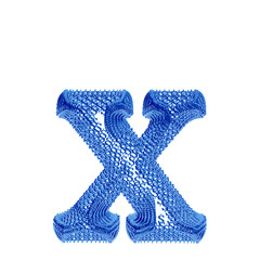 Symbol made of blue dollar signs. letter x
