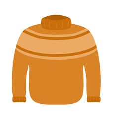 Brown Winter Jacket Vector Illustration 