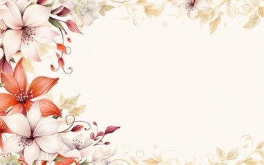 Elegant Floral Frame with Pastel Blossoms