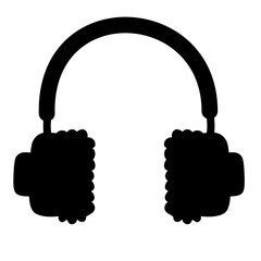 warm ears winter accessory icon vector Illustration 