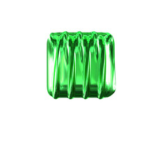 Green symbol with vertical ribs
