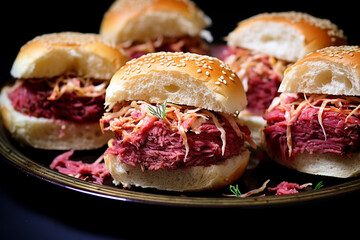 Super Bowl Party Reuben Sandwich Sliders
