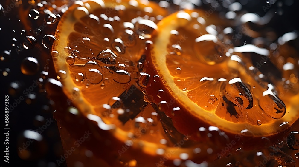 Poster generative ai : droplets condensing on a cold beverage