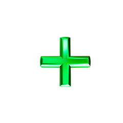 Green 3D symbol with bevel