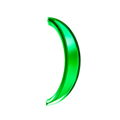 Green 3D symbol with bevel