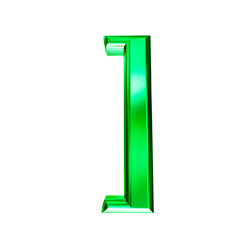 Green 3D symbol with bevel
