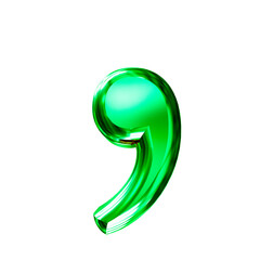 Green 3D symbol with bevel